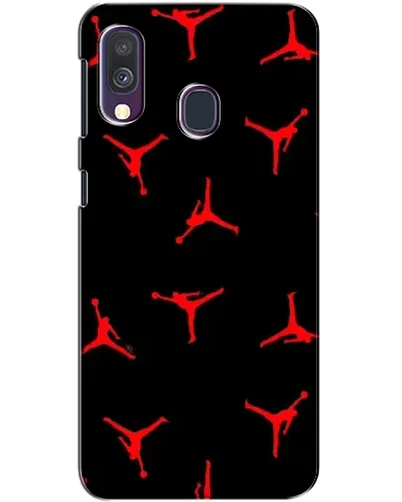 Чехол для Samsung Galaxy A40 2019 (A405F) с картинкой «Jordan Red Pattern»