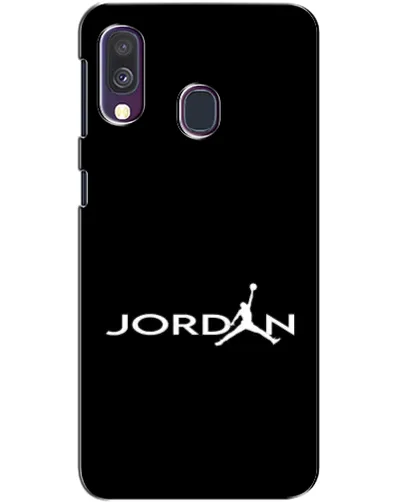 Чехол для Samsung Galaxy A40 2019 (A405F) с картинкой «Jordan White Logo»