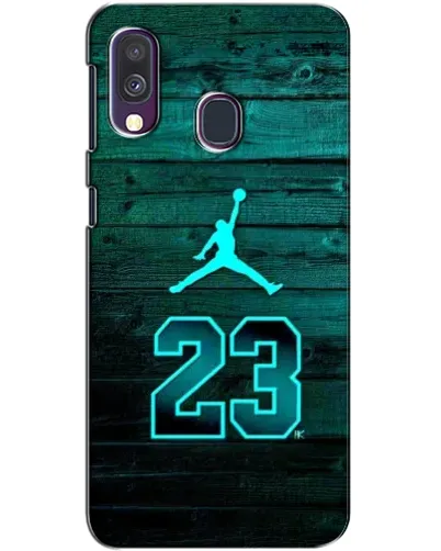 Чехол для Samsung Galaxy A40 2019 (A405F) с картинкой «Jordan Cyan 23»