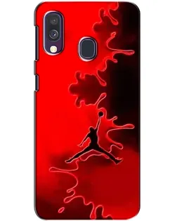 Чехол для Samsung Galaxy A40 2019 (A405F) с картинкой «Jordan Red Smoke»