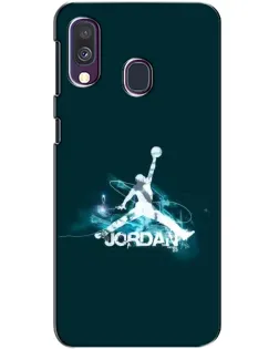 Чехол для Samsung Galaxy A40 2019 (A405F) с картинкой «Jordan Blue Fire»
