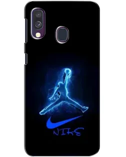 Чехол для Samsung Galaxy A40 2019 (A405F) с картинкой «Jordan Neon Blue»