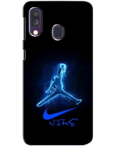 Чехол для Samsung Galaxy A40 2019 (A405F) с картинкой «Jordan Neon Blue»