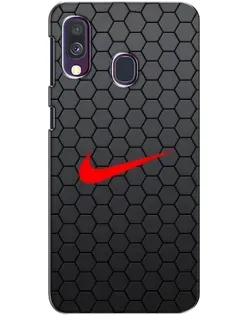 Чехол для Samsung Galaxy A40 2019 (A405F) с картинкой «Nike — карбоновая сетка»