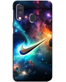 Чехол для Samsung Galaxy A40 2019 (A405F) с картинкой «Космический Nike Swoosh» Чехол для Samsung Galaxy A40 2019 (A405F) с картинкой «Космический Nike Swoosh»