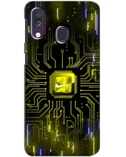 Чехол для Samsung Galaxy A40 2019 (A405F) с картинкой «Nike — золотая искра» Чехол для Samsung Galaxy A40 2019 (A405F) с картинкой «Nike — золотая искра»