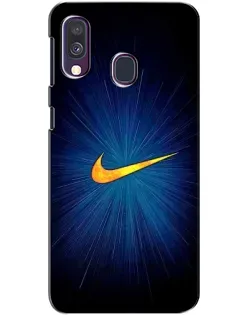 Чехол для Samsung Galaxy A40 2019 (A405F) с картинкой «Синий пульс Nike» Чехол для Samsung Galaxy A40 2019 (A405F) с картинкой «Синий пульс Nike»