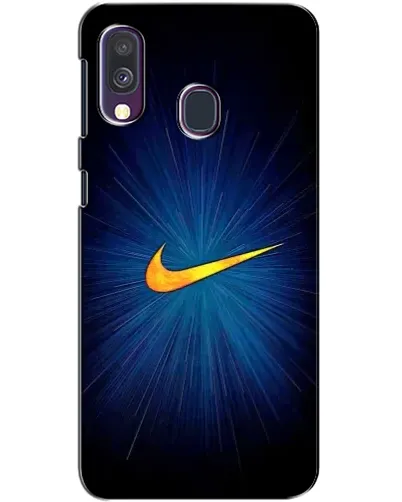 Чехол для Samsung Galaxy A40 2019 (A405F) с картинкой «Синий пульс Nike» Чехол для Samsung Galaxy A40 2019 (A405F) с картинкой «Синий пульс Nike»