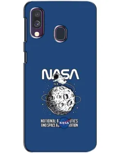 Чехол для Samsung Galaxy A40 2019 (A405F) с картинкой «NASA — лунная миссия» Чехол для Samsung Galaxy A40 2019 (A405F) с картинкой «NASA — лунная миссия»