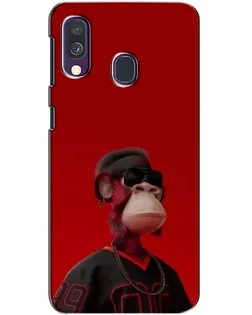Чехол для Samsung Galaxy A40 2019 (A405F) с картинкой «Bored Ape в красном»