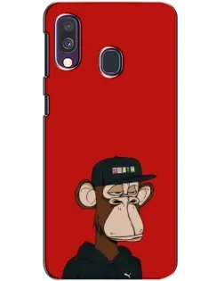 Чехол для Samsung Galaxy A40 2019 (A405F) с картинкой «Bored Ape — красный фон»