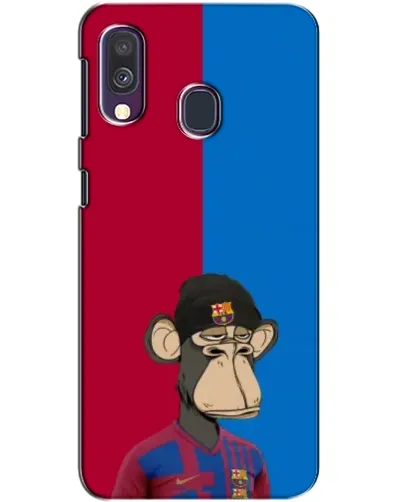 Чехол для Samsung Galaxy A40 2019 (A405F) с картинкой «Bored Ape — фанат Барсы» Чехол для Samsung Galaxy A40 2019 (A405F) с картинкой «Bored Ape — фанат Барсы»