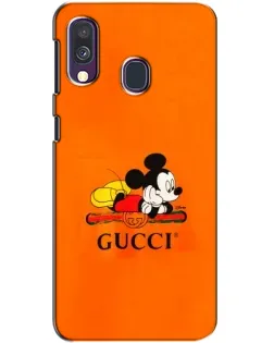 Чехол для Samsung Galaxy A40 2019 (A405F) с картинкой «Микки Маус Gucci — оранж» Чехол для Samsung Galaxy A40 2019 (A405F) с картинкой «Микки Маус Gucci — оранж»