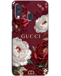 Чехол для Samsung Galaxy A40 2019 (A405F) с картинкой «Gucci — бордовые розы» Чехол для Samsung Galaxy A40 2019 (A405F) с картинкой «Gucci — бордовые розы»