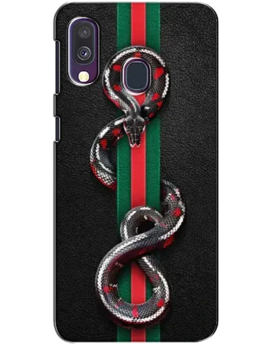 Чехол для Samsung Galaxy A40 2019 (A405F) с картинкой «Gucci — змея на полосе» Чехол для Samsung Galaxy A40 2019 (A405F) с картинкой «Gucci — змея на полосе»
