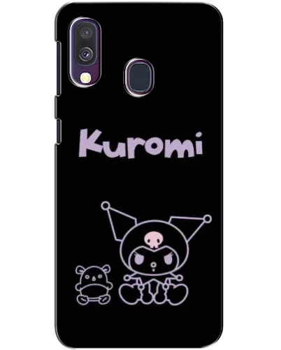 Чехол для Samsung Galaxy A40 2019 (A405F) с картинкой «Kuromi — черный минимализм»