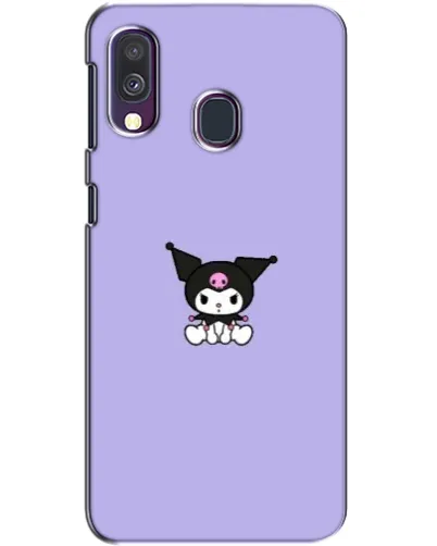 Чехол для Samsung Galaxy A40 2019 (A405F) с картинкой «Kuromi — фиолетовый минимализм»