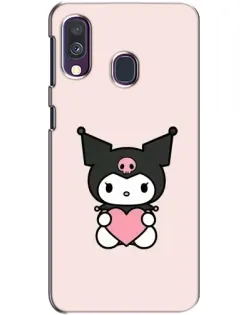Чохол для Samsung Galaxy A40 2019 (A405F) з картинкою «Kuromi та серце»