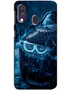 Чехол для Samsung Galaxy A40 2019 (A405F) с картинкой «BMW под дождем»