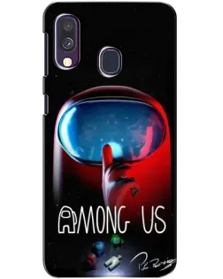 Чехол для Samsung Galaxy A40 2019 (A405F) с картинкой «Красный импостер — макро» Чехол для Samsung Galaxy A40 2019 (A405F) с картинкой «Красный импостер — макро»