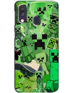 Чехол для Samsung Galaxy A40 2019 (A405F) с картинкой «Криперы Minecraft» Чехол для Samsung Galaxy A40 2019 (A405F) с картинкой «Криперы Minecraft»