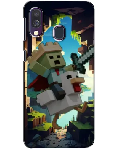 Чехол для Samsung Galaxy A40 2019 (A405F) с картинкой «Стив и гусь» Чехол для Samsung Galaxy A40 2019 (A405F) с картинкой «Стив и гусь»