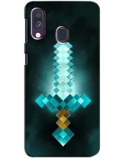 Чехол для Samsung Galaxy A40 2019 (A405F) с картинкой «Алмазный меч неон» Чехол для Samsung Galaxy A40 2019 (A405F) с картинкой «Алмазный меч неон»