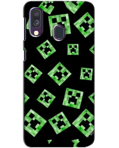 Чехол для Samsung Galaxy A40 2019 (A405F) с картинкой «Паттерн с криперами» Чехол для Samsung Galaxy A40 2019 (A405F) с картинкой «Паттерн с криперами»