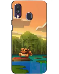 Чехол для Samsung Galaxy A40 2019 (A405F) с картинкой «Майнкрафт закат солнца» Чехол для Samsung Galaxy A40 2019 (A405F) с картинкой «Майнкрафт закат солнца»