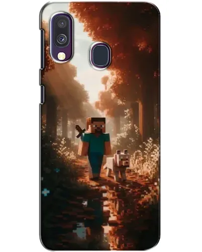 Чехол для Samsung Galaxy A40 2019 (A405F) с картинкой «Стив в лесу» Чехол для Samsung Galaxy A40 2019 (A405F) с картинкой «Стив в лесу»
