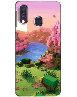 Чехол для Samsung Galaxy A40 2019 (A405F) с картинкой «Розовое дерево Minecraft» Чехол для Samsung Galaxy A40 2019 (A405F) с картинкой «Розовое дерево Minecraft»