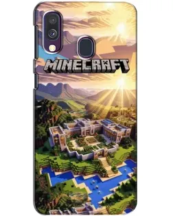 Чехол для Samsung Galaxy A40 2019 (A405F) с картинкой «Minecraft панорама» Чехол для Samsung Galaxy A40 2019 (A405F) с картинкой «Minecraft панорама»