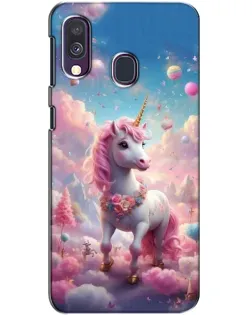 Чехол для Samsung Galaxy A40 2019 (A405F) с картинкой «Единорог среди облаков»