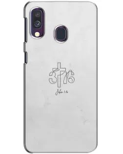 Чохол для Samsung Galaxy A40 2019 (A405F) з картинкою «Івана 3:16 Хрест» Чохол для Samsung Galaxy A40 2019 (A405F) з картинкою «Івана 3:16 Хрест»
