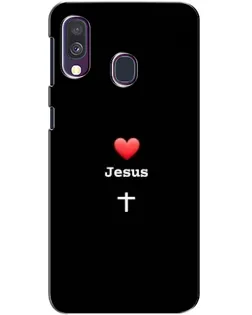 Чохол для Samsung Galaxy A40 2019 (A405F) з картинкою «Серце - Jesus» Чохол для Samsung Galaxy A40 2019 (A405F) з картинкою «Серце - Jesus»