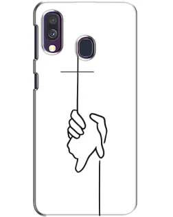 Чохол для Samsung Galaxy A40 2019 (A405F) з картинкою «Рука тримає» Чохол для Samsung Galaxy A40 2019 (A405F) з картинкою «Рука тримає»