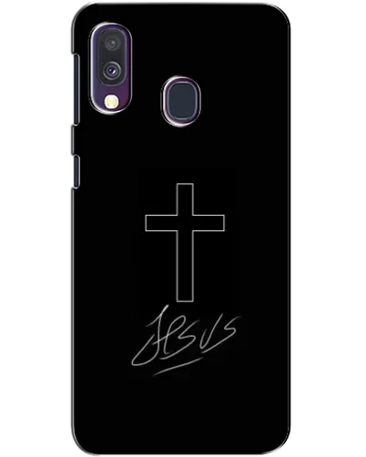 Чехол для Samsung Galaxy A40 2019 (A405F) с картинкой «Графический крест Jesus» Чехол для Samsung Galaxy A40 2019 (A405F) с картинкой «Графический крест Jesus»