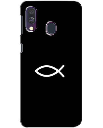 Чехол для Samsung Galaxy A40 2019 (A405F) с картинкой «Символ рыбы Jesus» Чехол для Samsung Galaxy A40 2019 (A405F) с картинкой «Символ рыбы Jesus»
