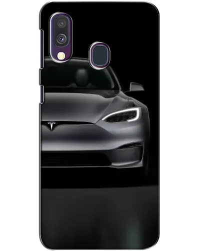 Чехол для Samsung Galaxy A40 2019 (A405F) с картинкой «Tesla Model S Look»