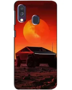 Чехол для Samsung Galaxy A40 2019 (A405F) с картинкой «Cybertruck на Марсе»