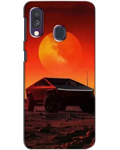 Чехол для Samsung Galaxy A40 2019 (A405F) с картинкой «Cybertruck на Марсе»