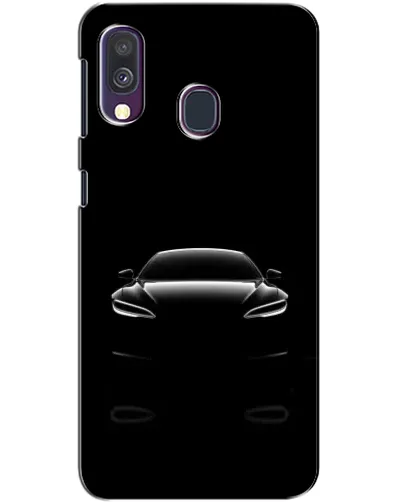 Чехол для Samsung Galaxy A40 2019 (A405F) с картинкой «Силуэт Tesla Night»