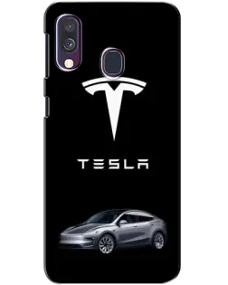 Чехол для Samsung Galaxy A40 2019 (A405F) с картинкой «Tesla Model Y»