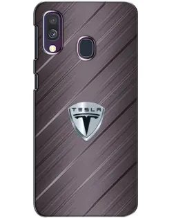 Чехол для Samsung Galaxy A40 2019 (A405F) с картинкой «Металлическая текстура Tesla»