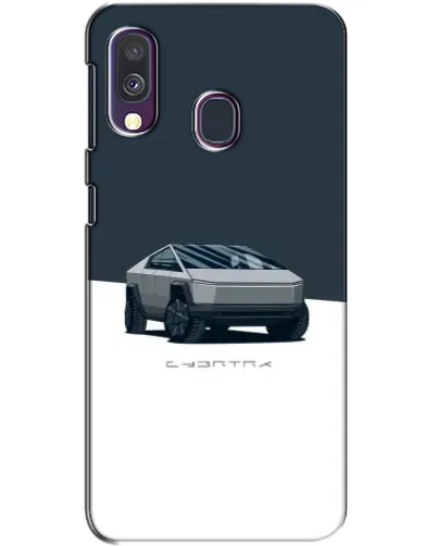 Чехол для Samsung Galaxy A40 2019 (A405F) с картинкой «Серебристый Cybertruck Tesla»