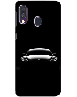 Чехол для Samsung Galaxy A40 2019 (A405F) с картинкой «Фары Tesla Night»