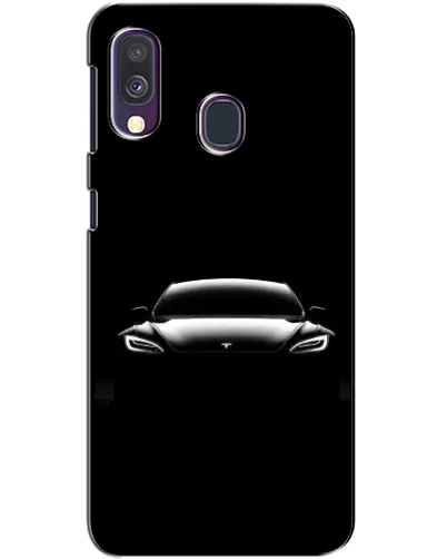 Чехол для Samsung Galaxy A40 2019 (A405F) с картинкой «Фары Tesla Night»