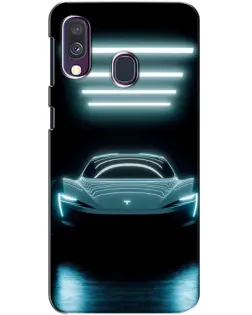 Чехол для Samsung Galaxy A40 2019 (A405F) с картинкой «Tesla в неоне»