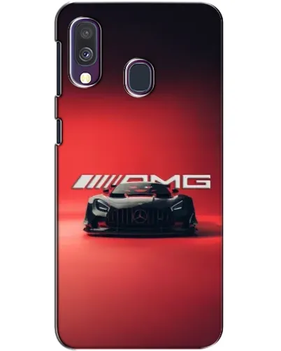 Чехол для Samsung Galaxy A40 2019 (A405F) с картинкой «Mercedes AMG — красная линия»