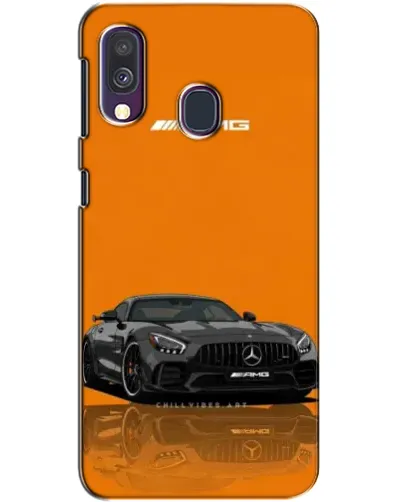 Чехол для Samsung Galaxy A40 2019 (A405F) с картинкой «Оранжевый Mercedes AMG»